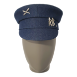 Gorra Baker Boy de mezclilla con cristales
