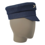 Gorra Baker Boy de mezclilla con cristales