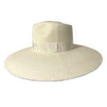 Monogram-embellished Wide Brim Fedora Hat