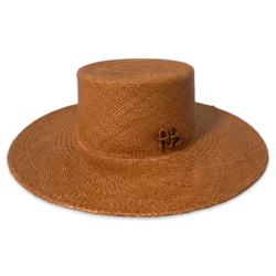 Monogram-embellished Boater Hat