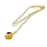 Amber gold plated necklace