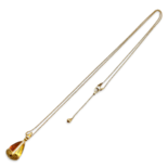 Amber gold plated necklace