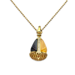 Amber gold plated necklace