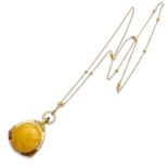 Amber gold plated necklace