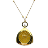 Amber gold plated necklace
