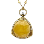 Amber gold plated necklace