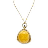 Amber gold plated necklace
