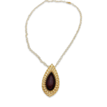 Amber gold plated necklace