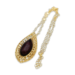 Amber gold plated necklace