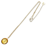 Amber gold plated necklace