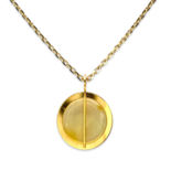 Amber gold plated necklace