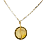 Amber gold plated necklace
