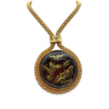 Amber gold plated necklace
