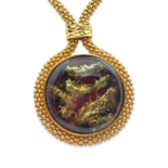 Amber gold plated necklace