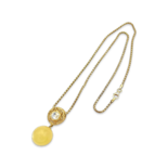 Amber gold plated necklace