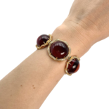 Gold plated amber bracelet