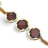 Gold plated amber bracelet