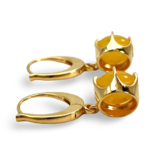 Gold plated amber earrings