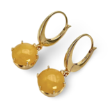 Gold plated amber earrings