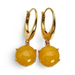 Gold plated amber earrings