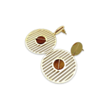 Gold plated amber earrings