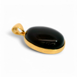 Gold plated amber pendant