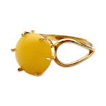 Gold plated amber ring