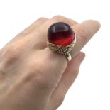 Gold plated amber ring