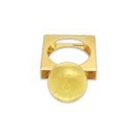 Gold plated amber ring