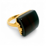Gold plated amber ring