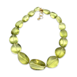 Green amber beads necklace
