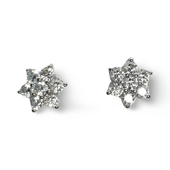 Pendientes de Plata con Forma de Flor