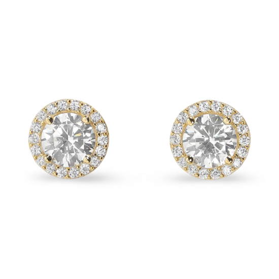 Gold plated silver Zircon Earrings