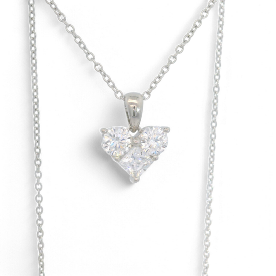 Heart-Shaped artificial Diamond Necklace