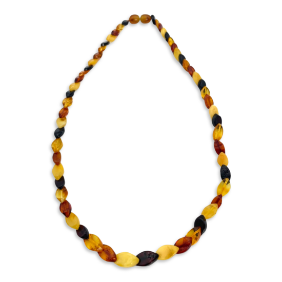 Necklace «Amber leaves»