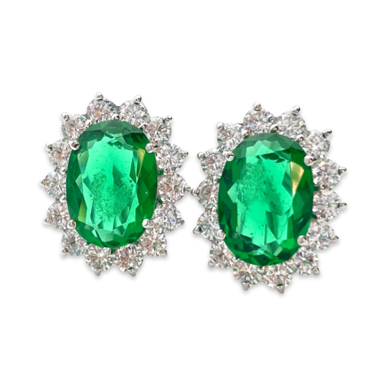 Pendientes Princesa Diana Plata