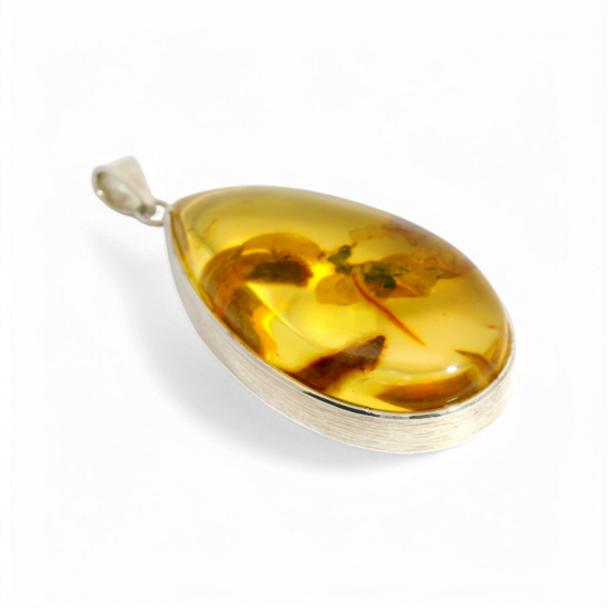 Silver Amber pendant
